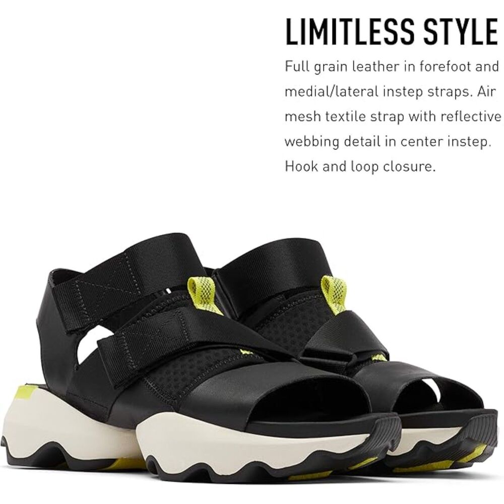 Sorel KINETIC™ Impact Sporty Wedge Sandal Black size 8
